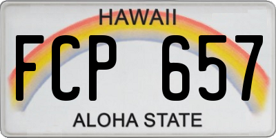 HI license plate FCP657