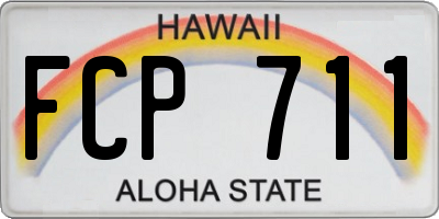HI license plate FCP711