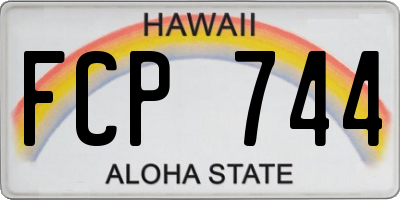 HI license plate FCP744