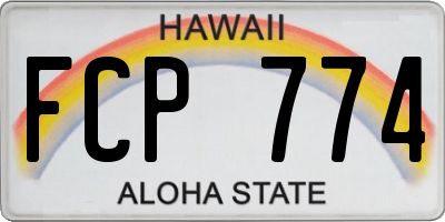 HI license plate FCP774
