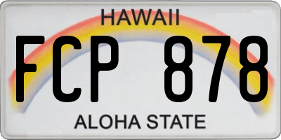 HI license plate FCP878