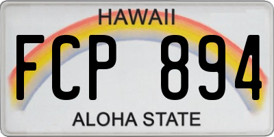 HI license plate FCP894