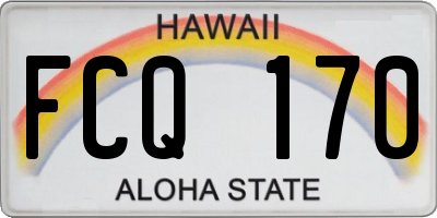 HI license plate FCQ170