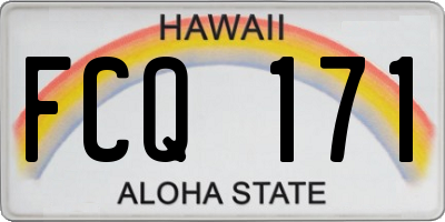 HI license plate FCQ171