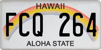 HI license plate FCQ264