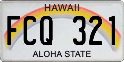 HI license plate FCQ321