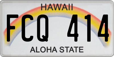 HI license plate FCQ414