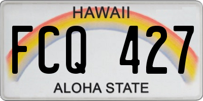 HI license plate FCQ427