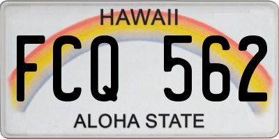 HI license plate FCQ562