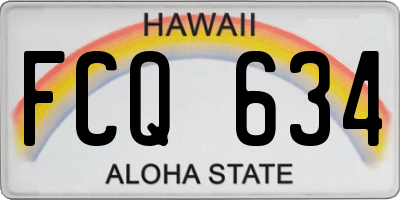 HI license plate FCQ634