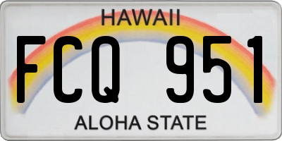 HI license plate FCQ951