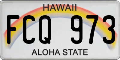 HI license plate FCQ973