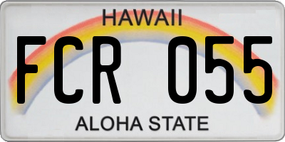 HI license plate FCR055