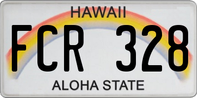 HI license plate FCR328