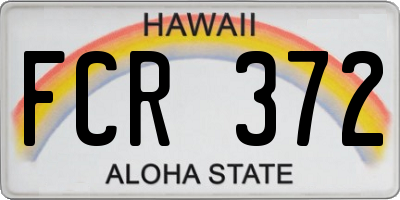 HI license plate FCR372