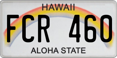 HI license plate FCR460