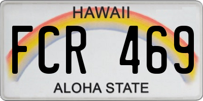 HI license plate FCR469