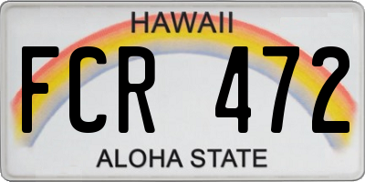 HI license plate FCR472