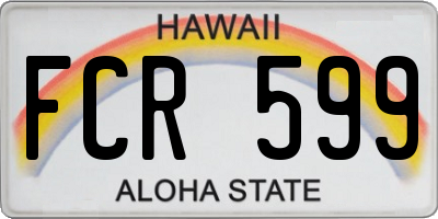 HI license plate FCR599