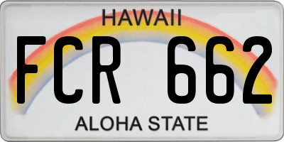 HI license plate FCR662