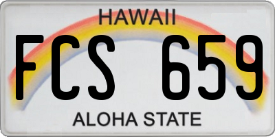 HI license plate FCS659