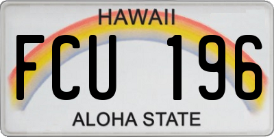 HI license plate FCU196