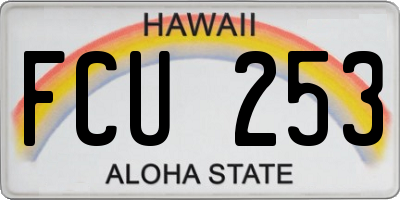 HI license plate FCU253