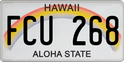 HI license plate FCU268