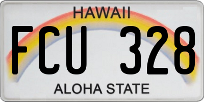 HI license plate FCU328