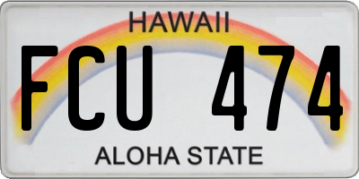 HI license plate FCU474