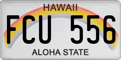HI license plate FCU556