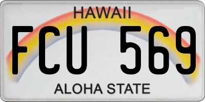 HI license plate FCU569