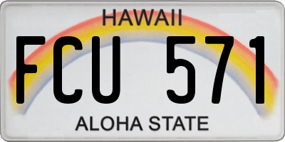 HI license plate FCU571