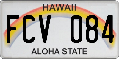 HI license plate FCV084