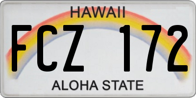 HI license plate FCZ172