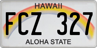 HI license plate FCZ327