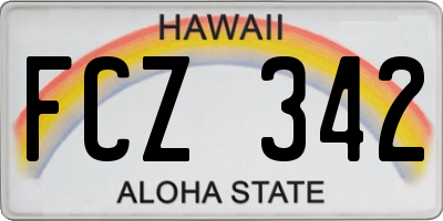 HI license plate FCZ342