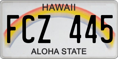 HI license plate FCZ445