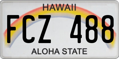 HI license plate FCZ488
