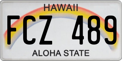 HI license plate FCZ489