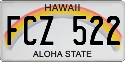 HI license plate FCZ522