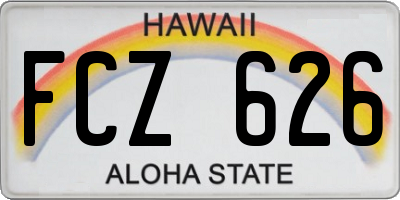 HI license plate FCZ626