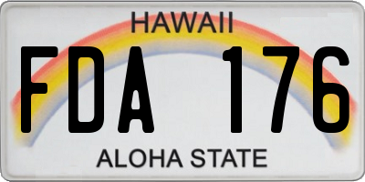 HI license plate FDA176