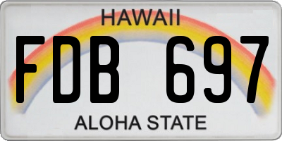 HI license plate FDB697