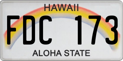 HI license plate FDC173