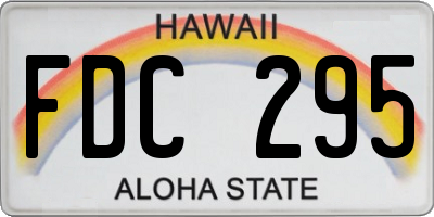 HI license plate FDC295