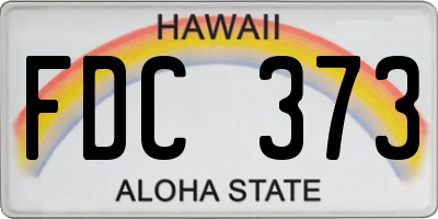 HI license plate FDC373