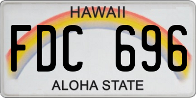 HI license plate FDC696