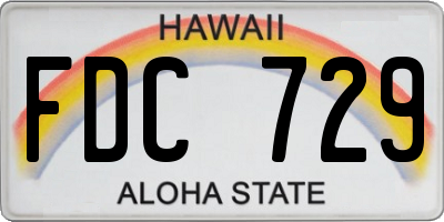 HI license plate FDC729