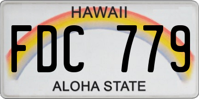 HI license plate FDC779